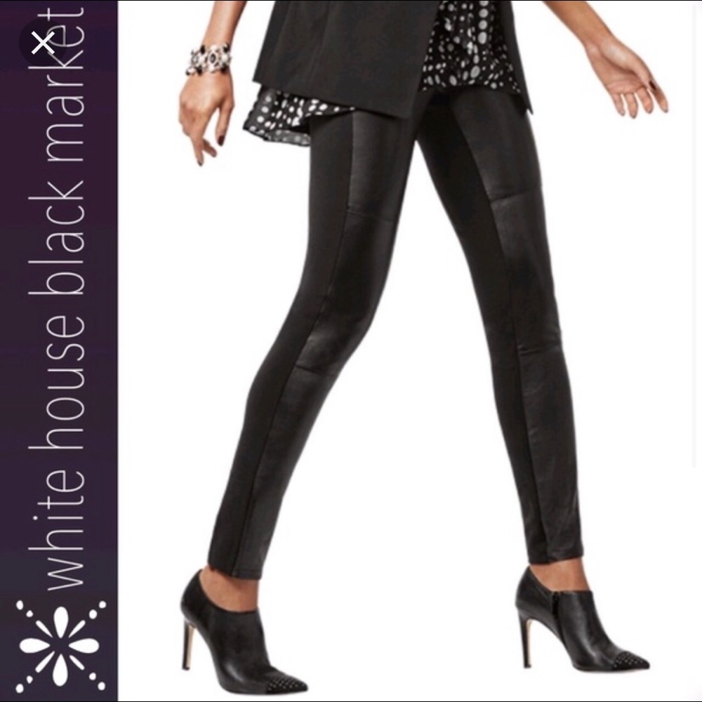 Faux leather black pants